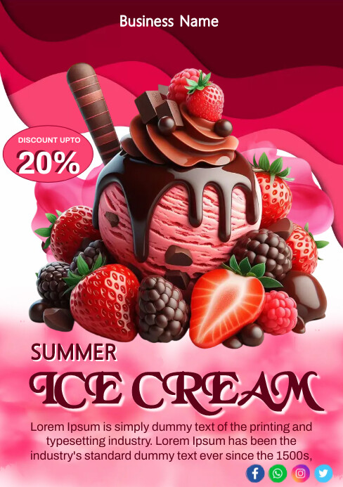 Plantilla de Ice Cream ad | PosterMyWall
