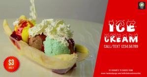 Ice cream Ad Facebook-Anzeige template