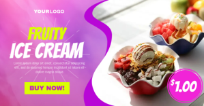 Ice Cream Ad Template Изображение, которым поделились на Facebook