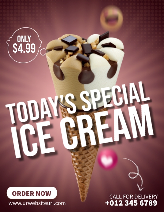 Ice Cream Ads Template | PosterMyWall