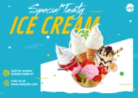 Ice Cream Ads Postcard template