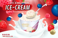 Bianco Ice Cream Promotion Poster Template