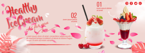 Ice Cream Banner Ads Facebook-coverfoto template