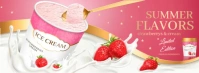 Ice Cream Banner Ads Фотография обложки профиля Facebook template