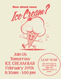 Ice Cream Bar Flyer (format US Letter) template
