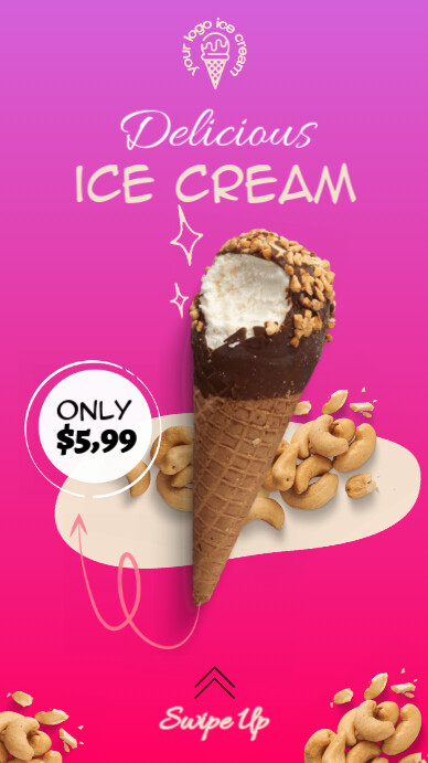 Ice Cream Cashew Nut Instagram Story template