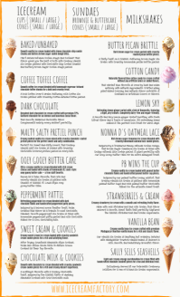 Ice Cream Dairy Menu Template Legale USA
