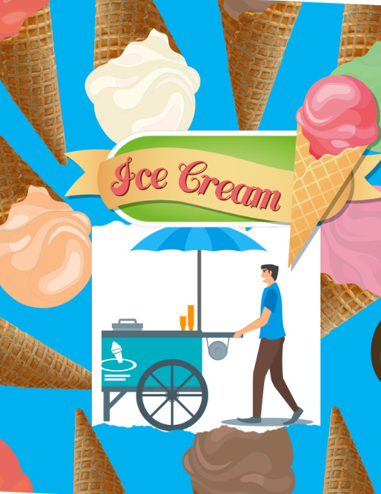 Ice cream day Flyer (US Letter) template