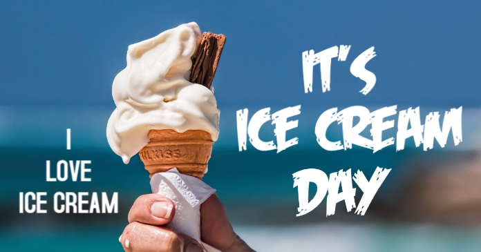 Ice cream day header Facebook Shared Image template