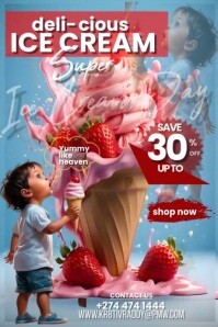 Ice Cream Day Poster template