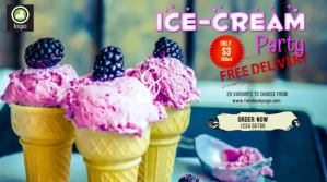 Ice cream Delivery Pantalla Digital (16:9) template