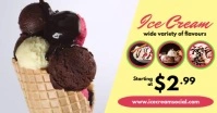 Ice Cream Facebook Shared Image template