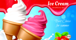 ice cream Facebook Ad template