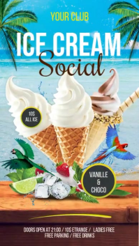 Ice Cream Affichage numérique (9:16) template