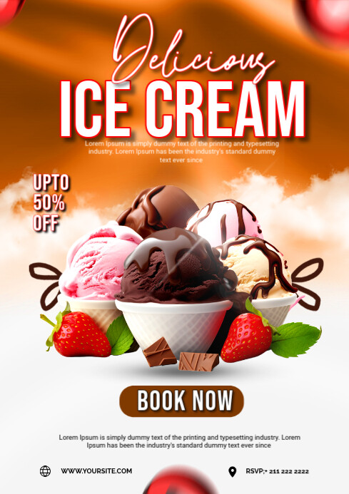 ICE CREAM A3 template