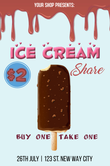 Ice Cream Poster template