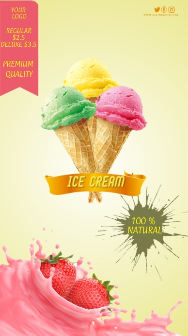 Ice Cream Статус WhatsApp template