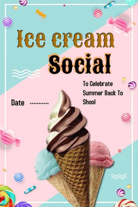 Ice Cream Template PosterMyWall