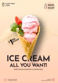 ice cream A4 template