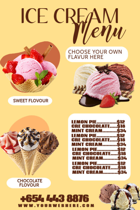 ice cream Poster template