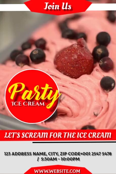 ice cream Poster template