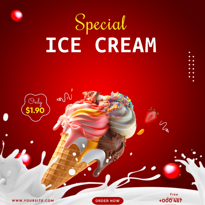 Ice Cream Template PosterMyWall