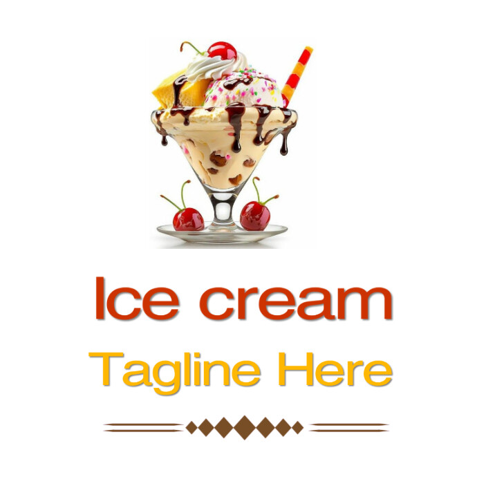 Ice cream Logo template