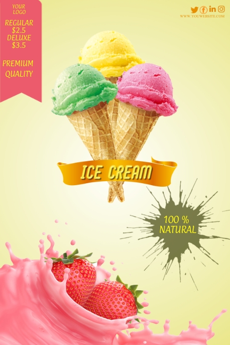 Ice Cream Template PosterMyWall