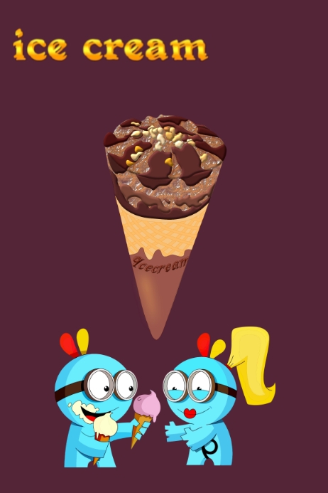 ice cream Poster template