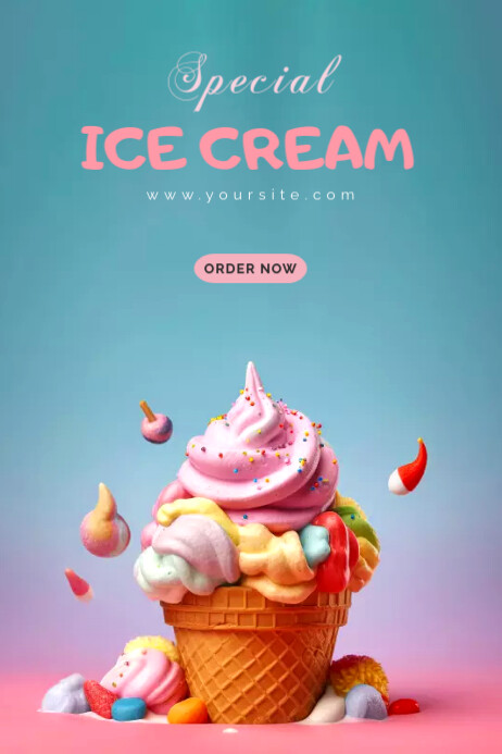 Ice Cream Template PosterMyWall
