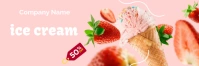 Ice cream Banner 2' × 6' template