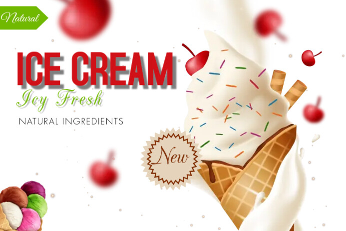 Ice Cream Plakkaat template