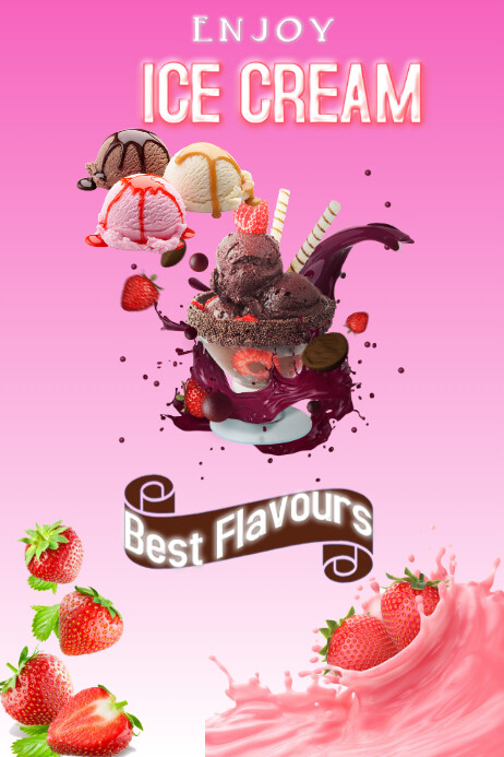 ICE CREAM Poster template