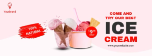 ice cream Facebook-coverfoto template