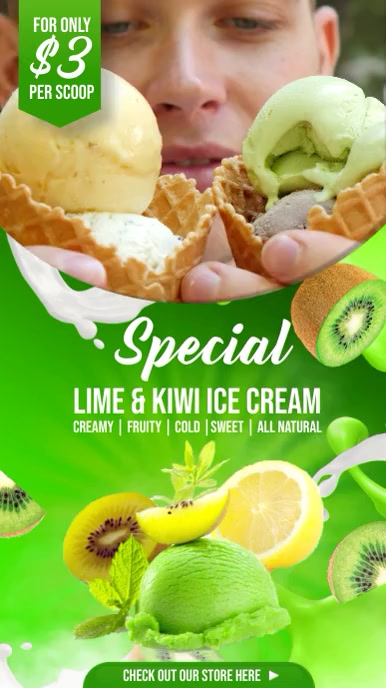 Ice Cream Tampilan Digital (9:16) template