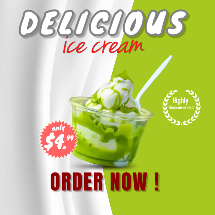 ICE CREAM Template PosterMyWall