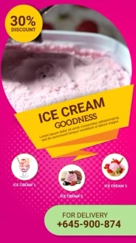 ice cream Digital Display (9:16) template
