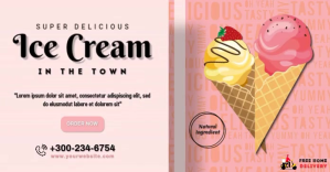 ICE CREAM Изображение, которым поделились на Facebook template