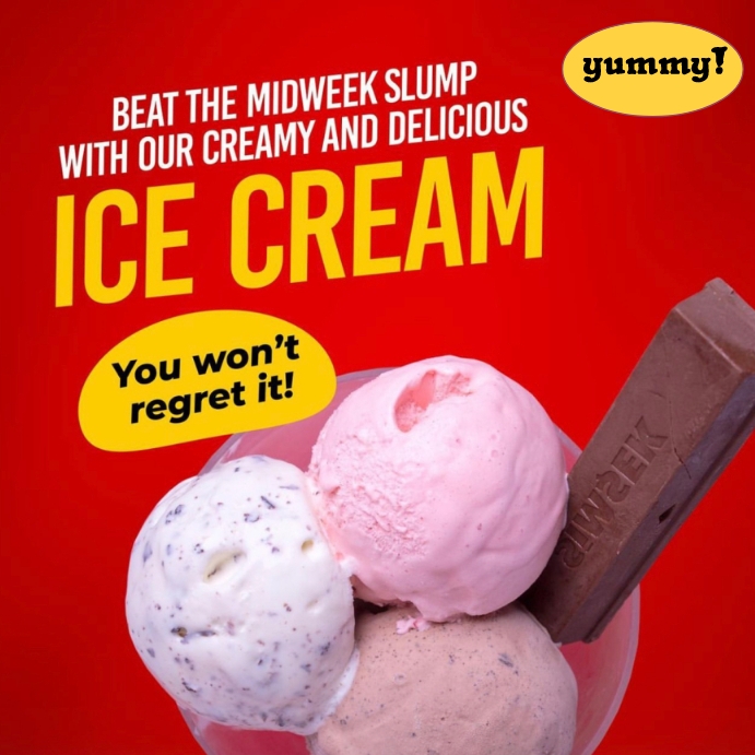 Ice cream Instagram Post template