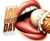 Ice cream Large Rectangle template
