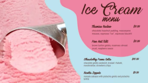 Ice Cream Digital Display Menu Template