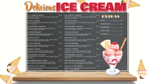 Ice Cream Digital Menu Template