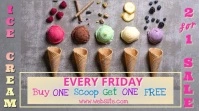 Ice Cream Display งานแสดงผลงานแบบดิจิทัล (16:9) template
