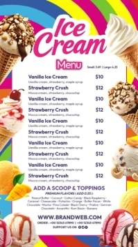 Ice Cream Display Menu Template