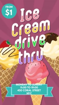 ice cream drive thru instagram facebook story template