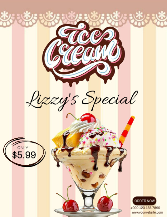 ice cream flyer Template | PosterMyWall