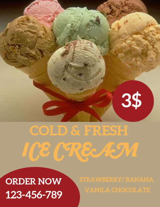 Copy of Ice cream flyer | PosterMyWall