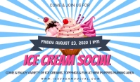 Ice cream flyer Тег template