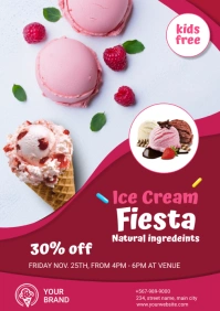ice cream flyer A4 template