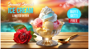Ice Cream Flyer Template Digitalt display (16:9)